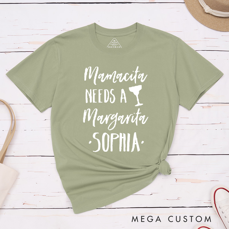 Personalized Mamacita Needs a Margarita Matching T-Shirt Mother of the Bride T-Shirt MOB Wedding T-Shirt MOG Bachelorette Party Gift