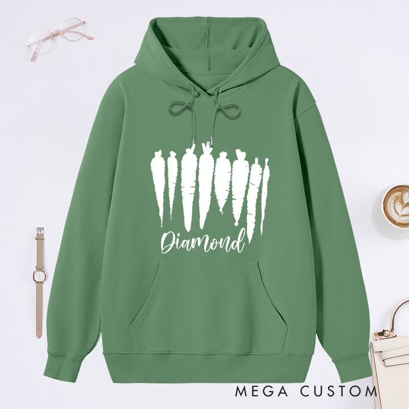 Personalized Carrot Classic Hoodies Custom Food Hoodies with Name Vegetable Hoodies Plant Lover Gift Gardening Lover Gift Gardener Gift