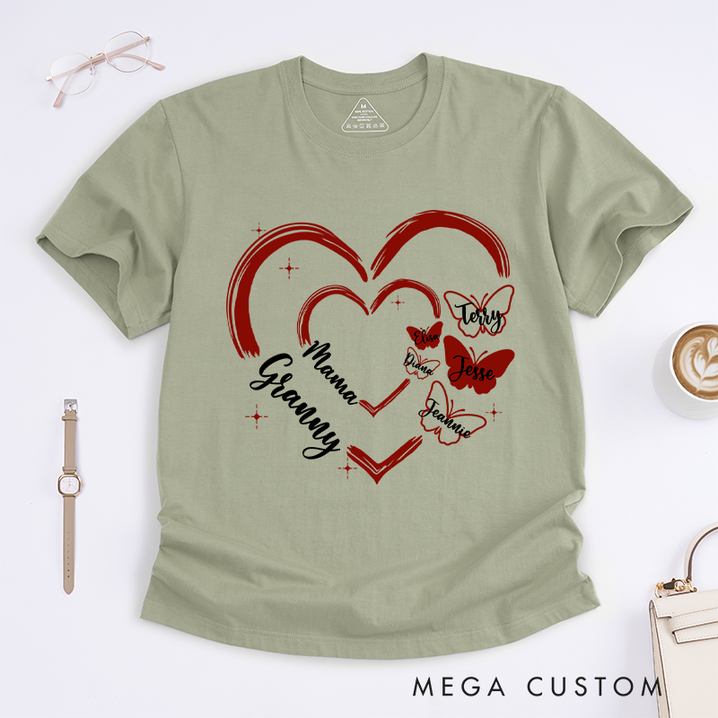 Personalized Butterfly Gift for Mom Grandmother Classic T-Shirt