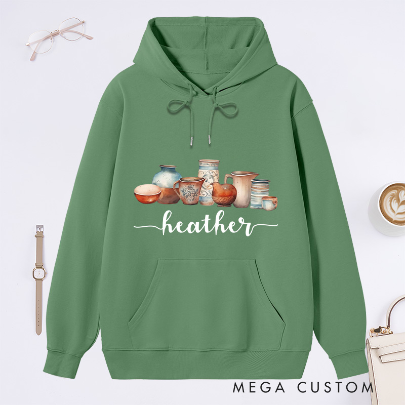 Personalized Pottery Lover Classic Hoodies for Ceramics Artist Gift for Pottery Teacher Pottery Maker Hoodies