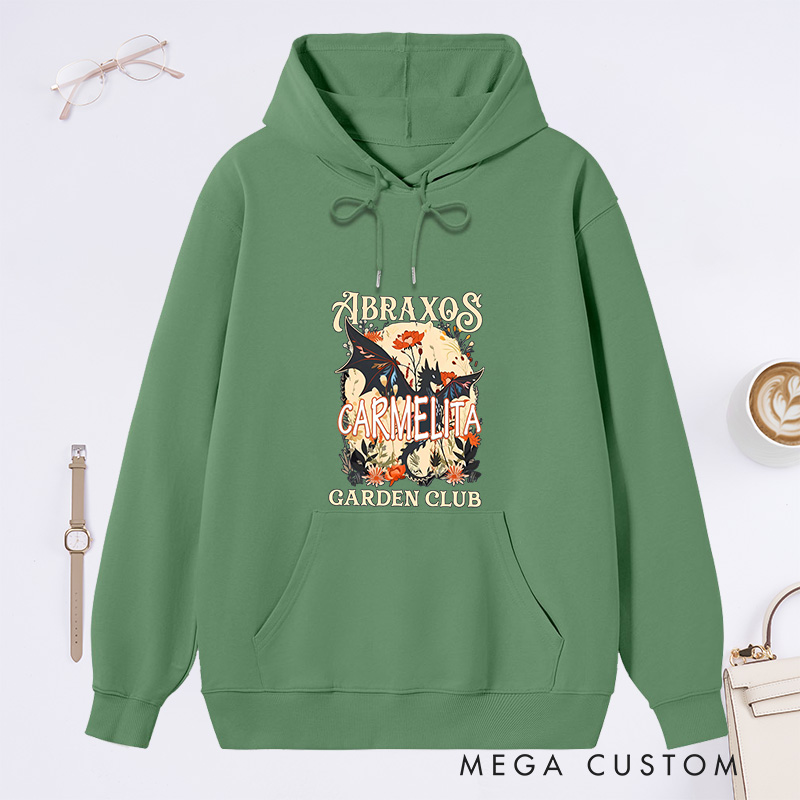 Personalized Garden Club Classic Hoodies Custom Fantasy Book Lover Hoodies with Name Plant Lover Gift Gardening Gift Book Lover Gift