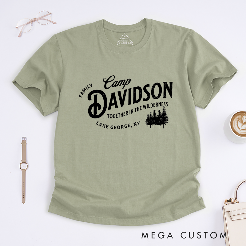 Personalized Family Camping Reunion Tees and Lake Life Cabin Crew Gifts Classic T-Shirt