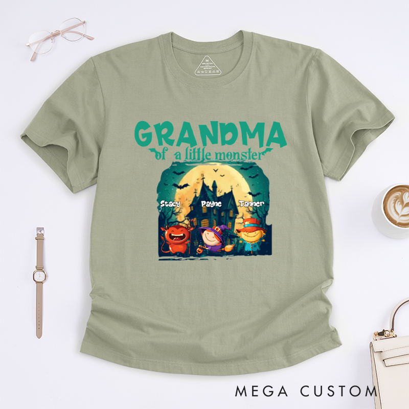 Personalized Mom Grandma of Little Monsters Classic T-Shirt Gift Ideas for Halloween