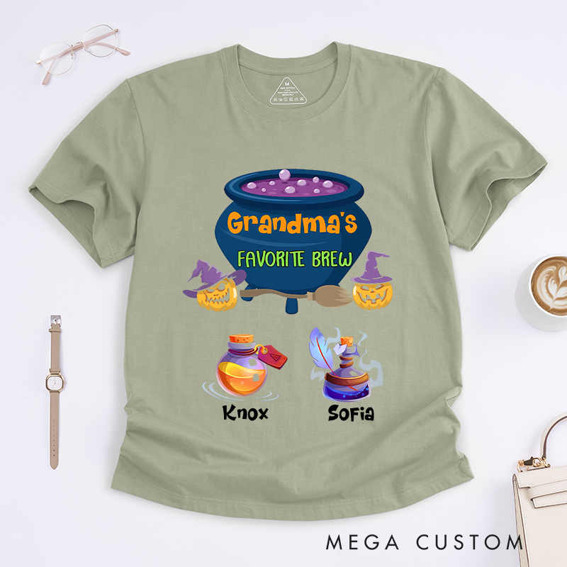 Personalized Mom's Grandma's Favorite Brew Classic T-Shirt Gifts for Mama Grandma