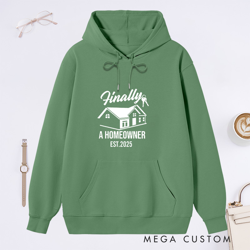 Personalized Hoodie Homeowner Design Custom Year Comfortable Sweatshirt for Housewarming Holiday Gift New Home Theme