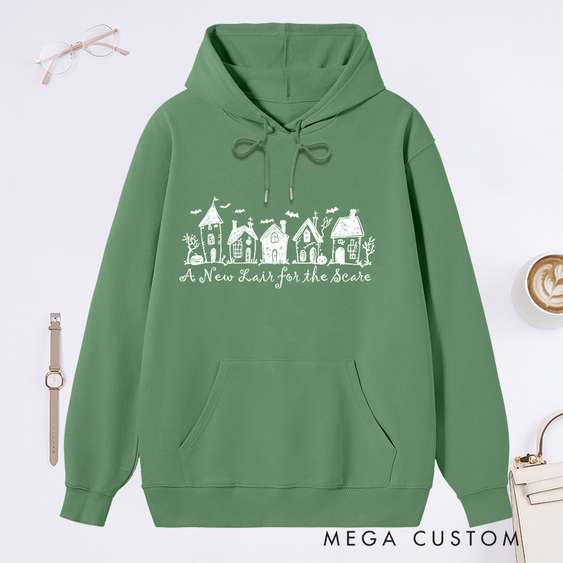 Personalized Cute Haunted House Sweatshirt Halloween Party Hoodie Spooky Season Sweatshirt Halloween Housewarming Gift