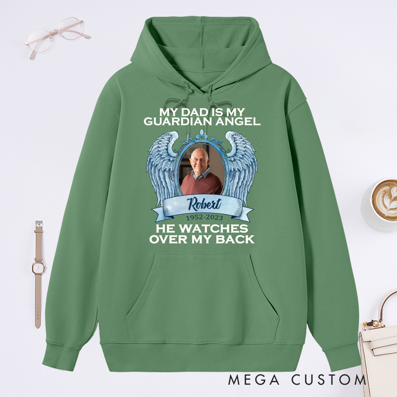 Personalized in Loving Memory Hoodie Rest in Peace Heaven Hoodie Custom Photo Hoodie My XX Is My Guardian Angel Sweatshirt 