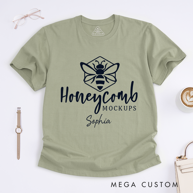 Personalized a Gift for Mom Honeycomb Mockup Design Classic T-shirt