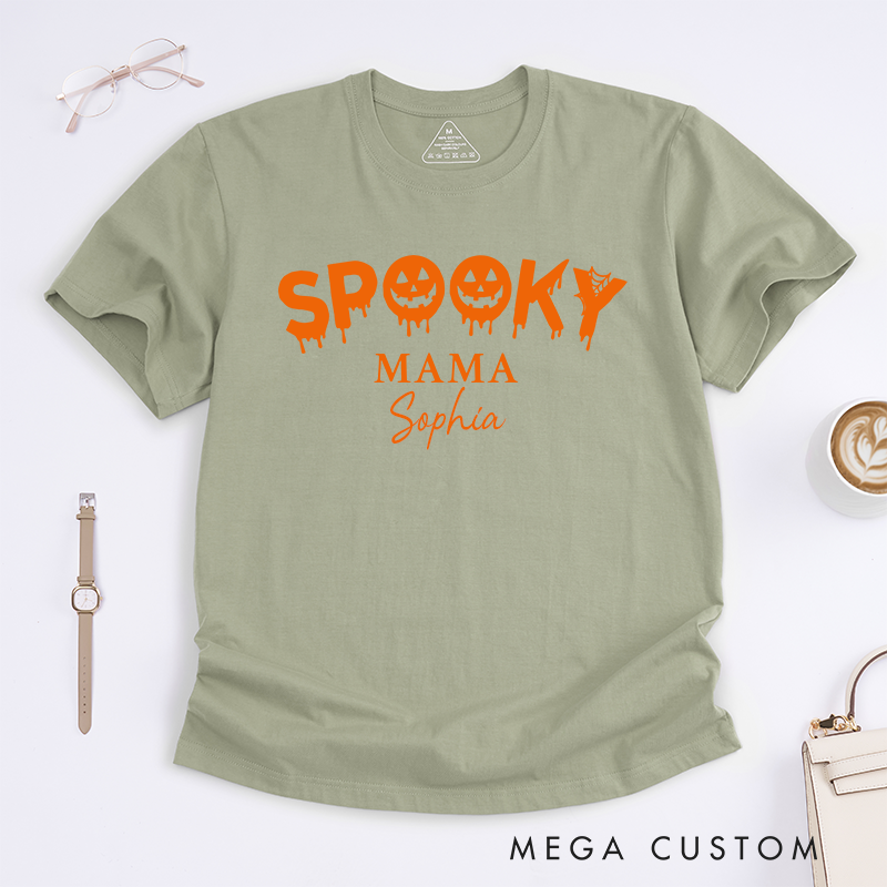 Personalized Halloween Spooky Mama Desigh Classic T-shirt