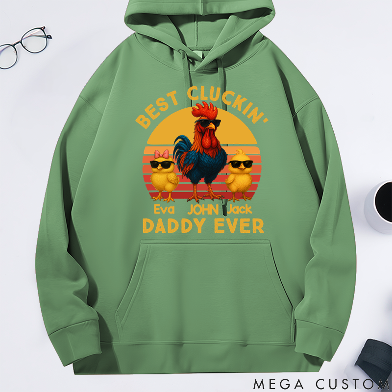 Personalized Classic Hoodie Best Cluckin Dad Ever Theme