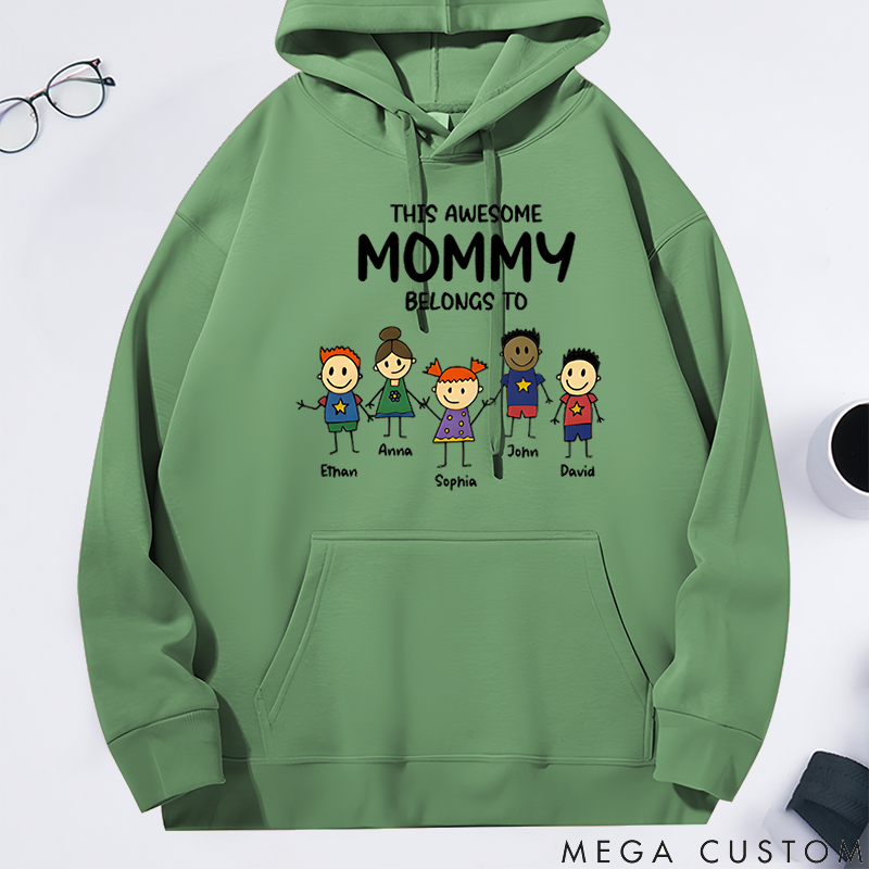 Personalized Family Hoodie This Awesome Belongs Theme Family Gift