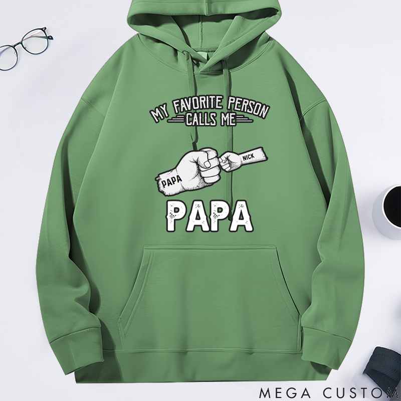 Personalized Classic Hoodie Best Dad Ever Fist Bump Design