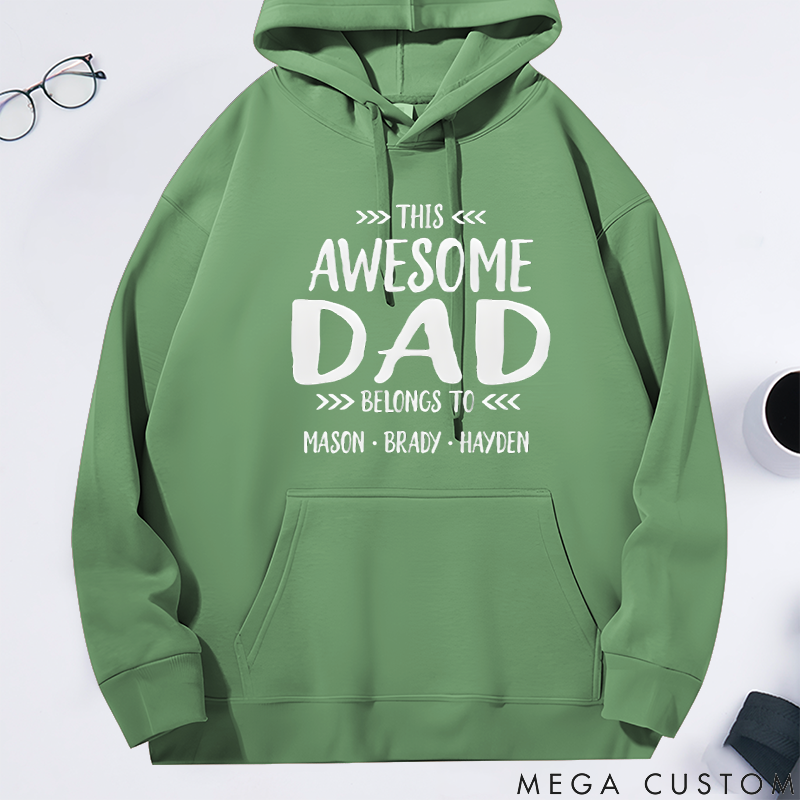 Personalized Classic Hoodie Best Dad Ever Fist Bump Design