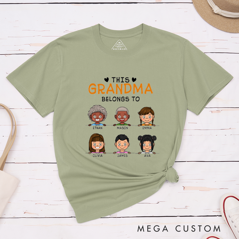 Personalized This Grandma Belongs To Classic T-shirt