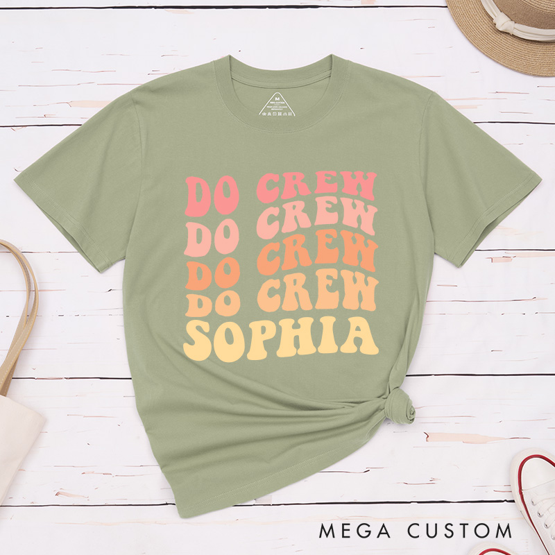 Personalized Colorful Bride Matching T-Shirt Do Crew T-Shirt Wedding Day T-Shirt Bachelorette Party Gift