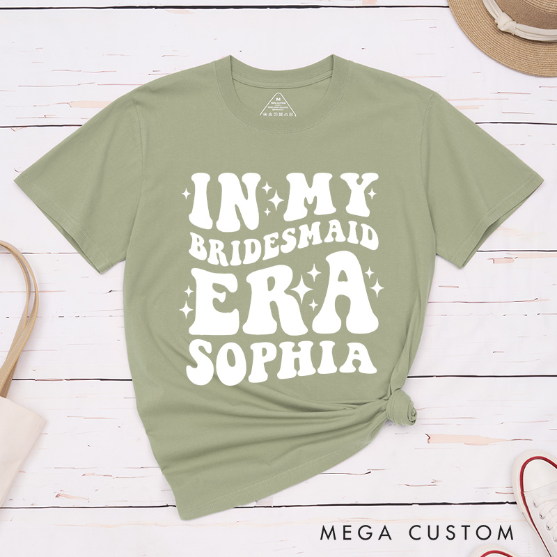 Personalized In My Bride Era Matching T-Shirt In My Maid of Honor Era T-Shirt Wedding Bachelorette Party Gift