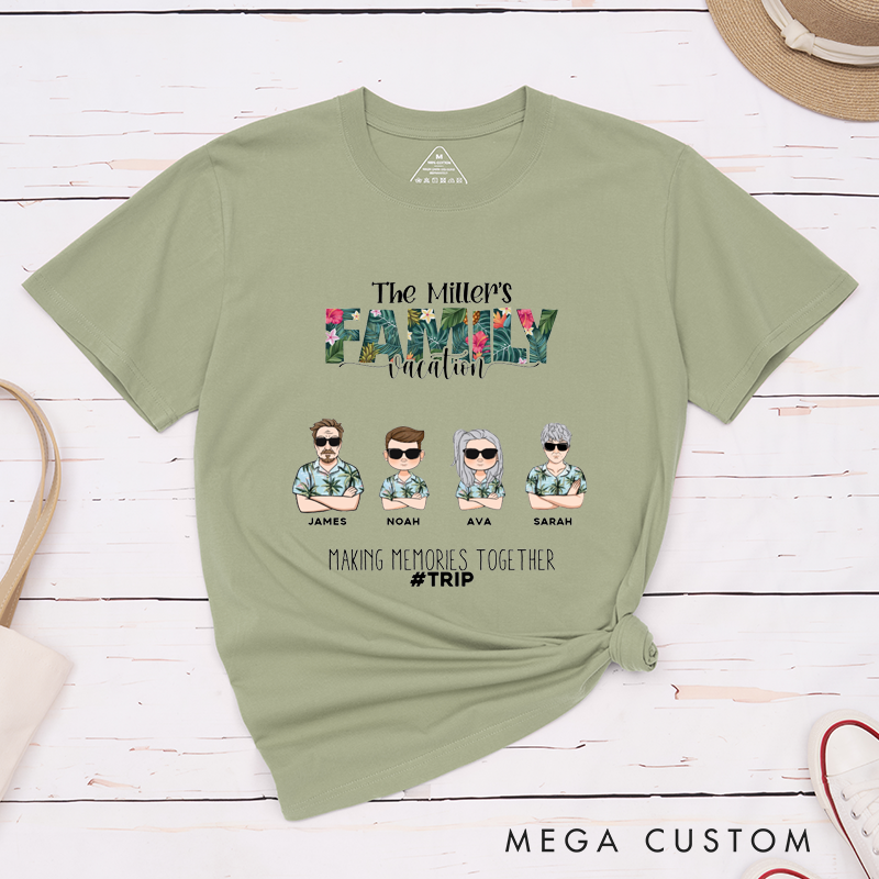 Personalized Family Vacation Making Memories Together Classic T-shirt
