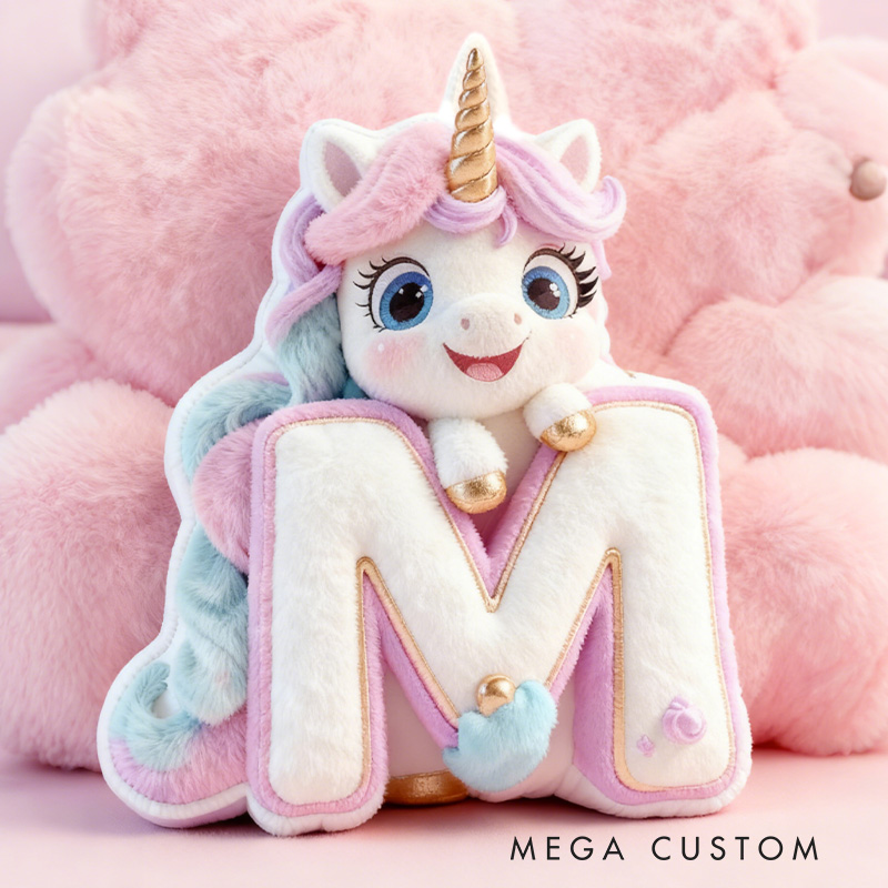 Personalized Unicorn Pillow with Colorful Mane and Magical Design for Whimsical Decor and Enchanting Holiday Gifts Graphic 3D Print Pillow