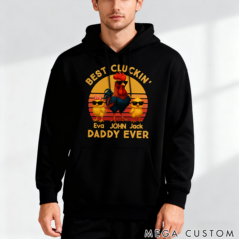 Personalized Classic Hoodie Best Cluckin Dad Ever Theme