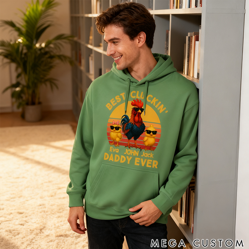 Personalized Classic Hoodie Best Cluckin Dad Ever Theme