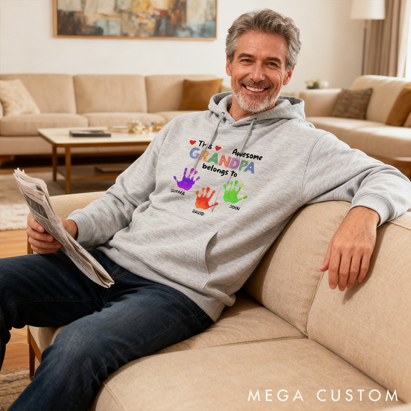 Personalized Classic Hoodie This Grandma Belongs To Grandkids