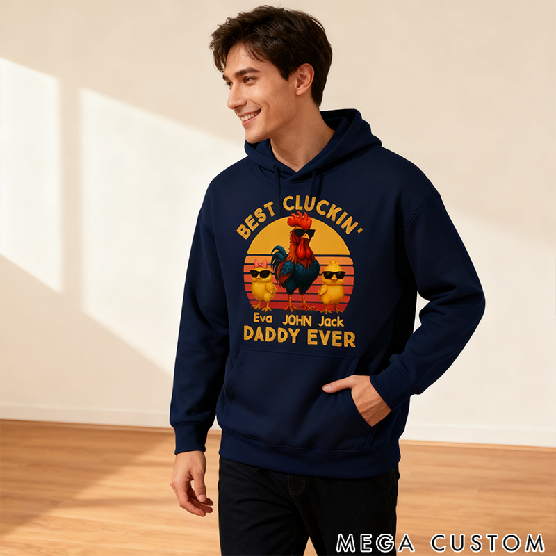 Personalized Classic Hoodie Best Cluckin Dad Ever Theme