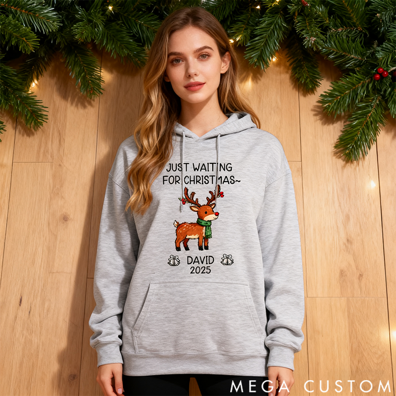 Personalized Classic Hoodie Christmas Hand-Drawn Style Cartoon Pattern Design