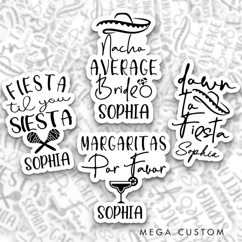 Personalized Nacho Average Bride with Ring Sticker Bridesmaid Hen Party Sticker Team Bride Wedding Bridal Party Sticker Bachelorette Party Sticker