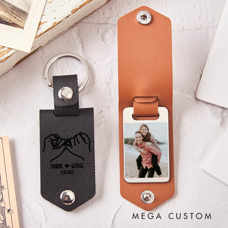 Personalized Couple Pinky Promise Keychains for Boyfriends Girlfriends