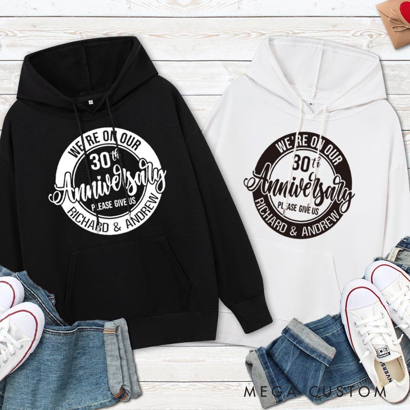 Personalized 30th Anniversary Humor Hoodie Couple 30th Anniversary Top Wear for Her Him Anniversary Outfit for Wife Husband