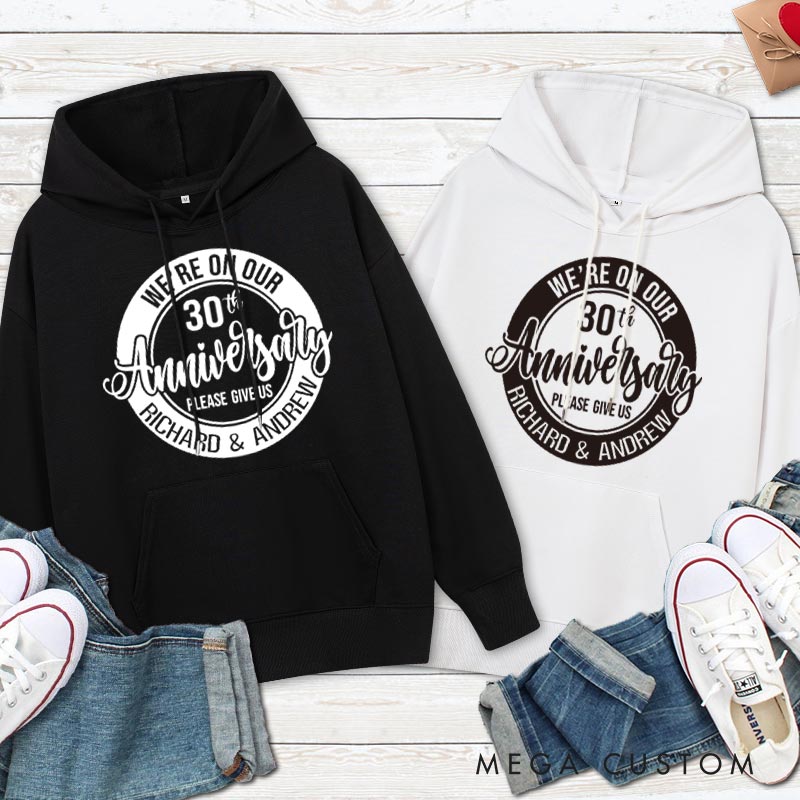 Personalized 30th Anniversary Humor Hoodie Couple 30th Anniversary Top Wear for Her Him Anniversary Outfit for Wife Husband