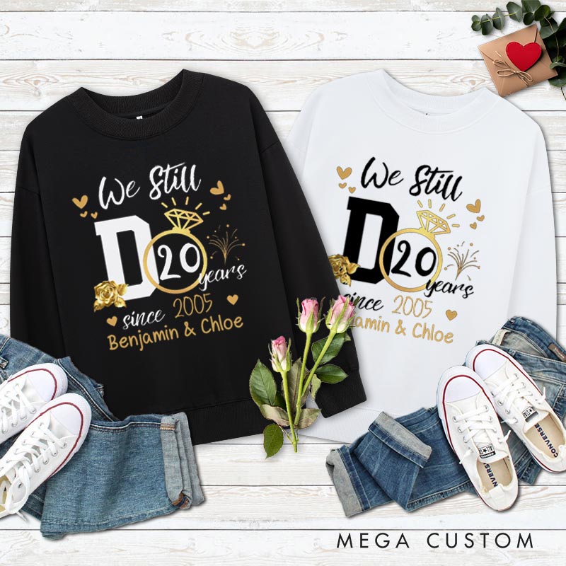 Personalized Couple 20th Anniversary Sweatshirt We Still Do 20 Years Anniversary Outfit for Couple Wife Husband Gift Top for Her Him