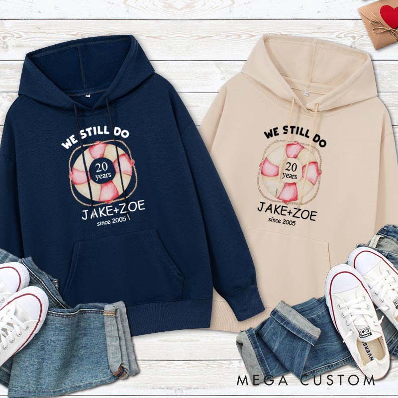 Personalized We Still Do 20 Years Anniversary Hoodie Couple 20 Years Anniversary Top Wear for Wife Husband Anniversary Outfit