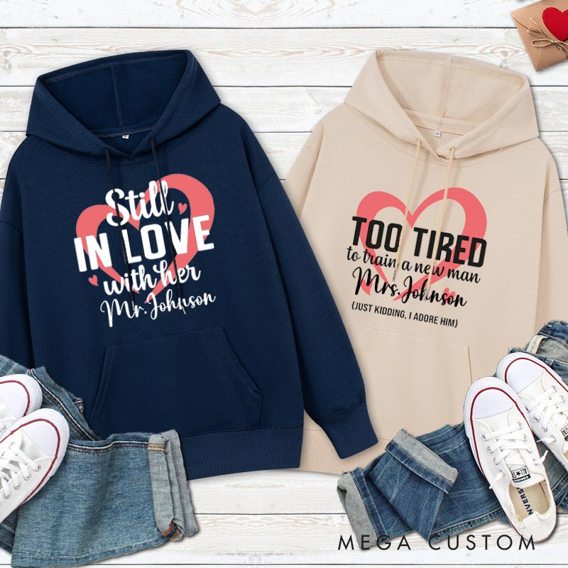 Personalized Funny Couple Anniversary Hoodie Couple Wedding Anniversary Outfit for Her Him Anniversary Hoodie for Wife Husband