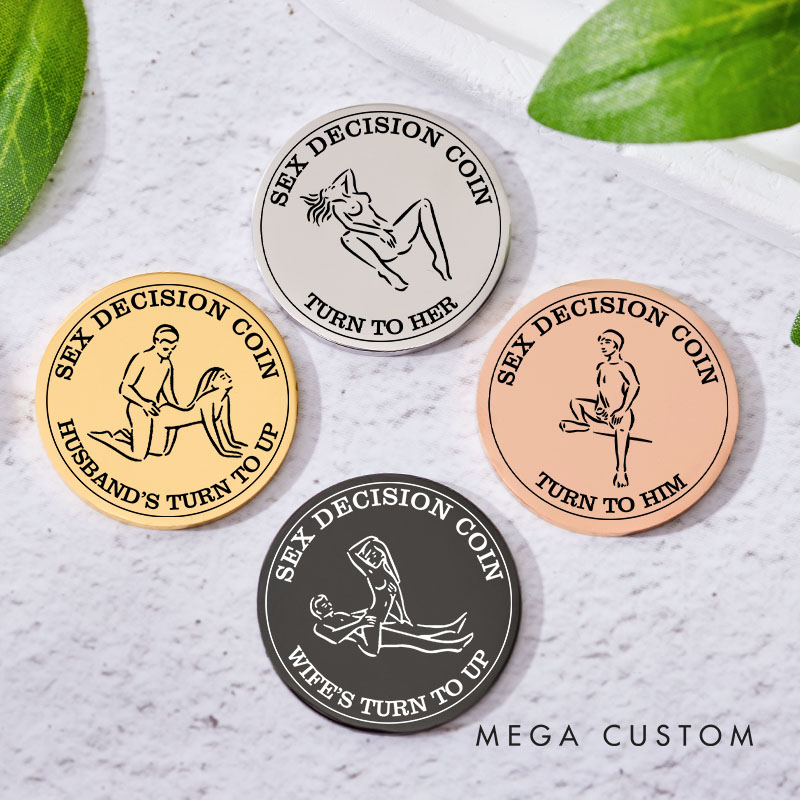 Personalized Couples Sex Decision Coin Custom Naughty Decision Coin for Date Night Valentine's Day Gift for Couple
