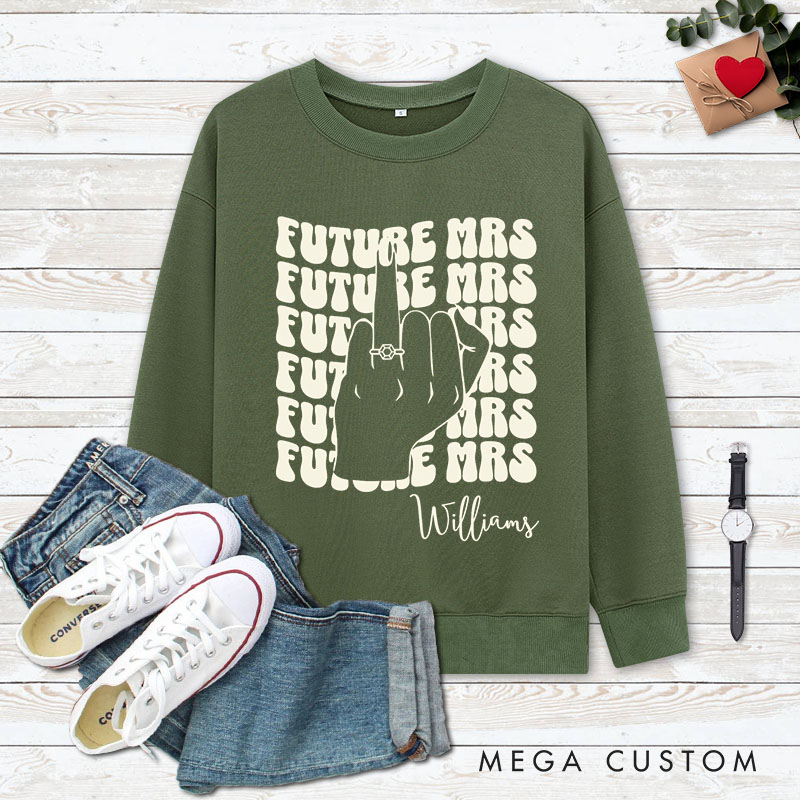 Personalized in My Engaged Era Engagement Sweatshirt for Her