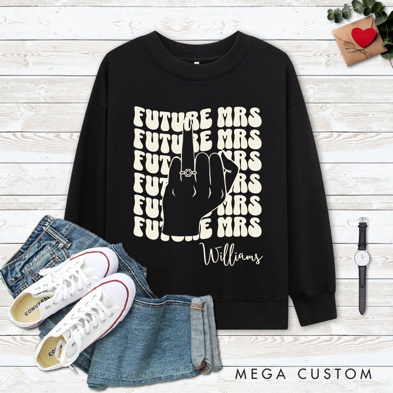 Personalized in My Engaged Era Engagement Sweatshirt for Her