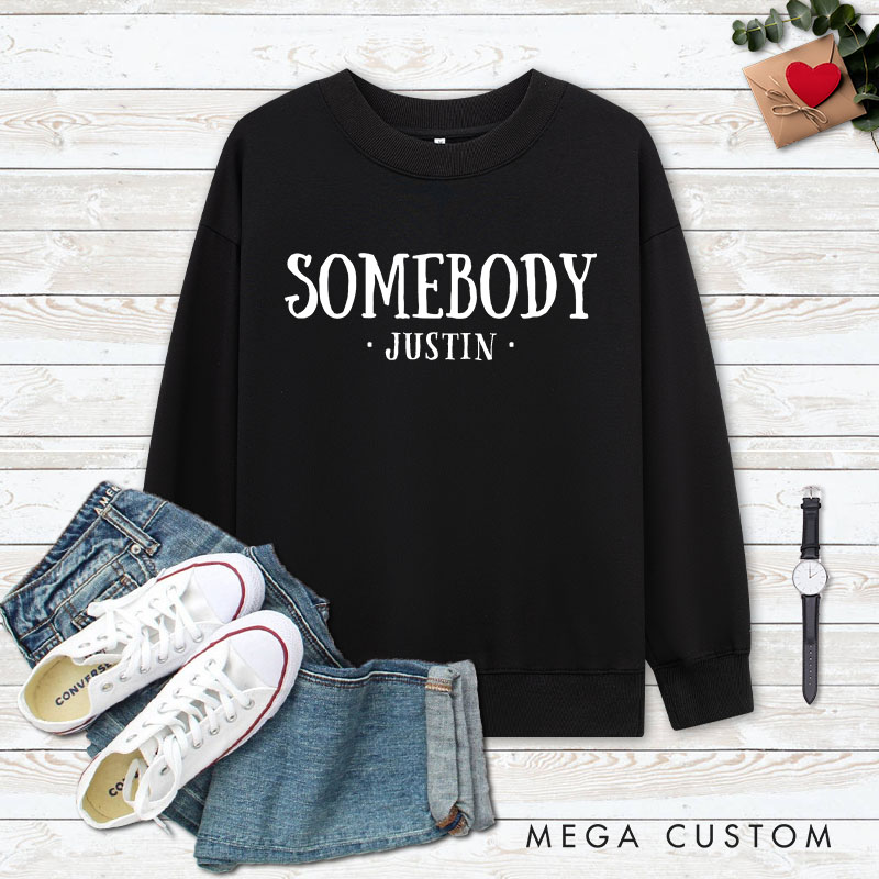 Personalized Couple Somebody and Somebody's Problem Matching Sweatshirt Couple Valentine’s Day Sweatshirt for Husband Wife Boyfriend Girlfriend