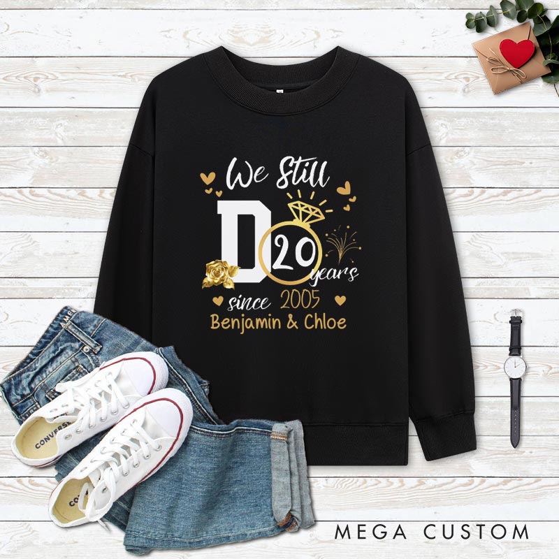 Personalized Couple 20th Anniversary Sweatshirt We Still Do 20 Years Anniversary Outfit for Couple Wife Husband Gift Top for Her Him