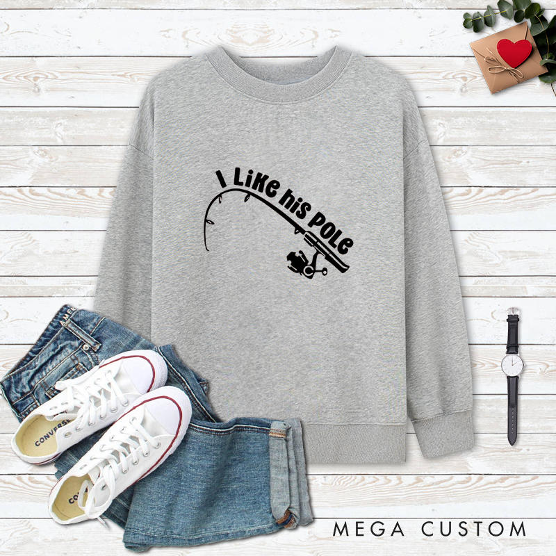 Personalized Funny Couples Fishing Sweatshirts Couples Sweatshirts Fisherman Sweatshirts Fishing Couple Sweatshirts Matching Gift for Fishing Lovers or Husband