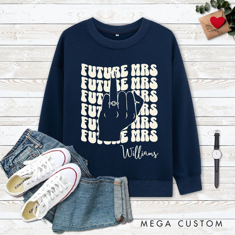 Personalized in My Engaged Era Engagement Sweatshirt for Her