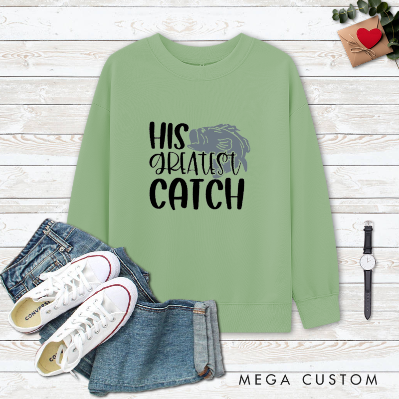 Personalized Funny Fishing Sweatshirt Couples Fishing Sweatshirts Fishing Matching Sweatshirts Matching Outfit for Fishing Lovers Perfect Gift for Couples Husband