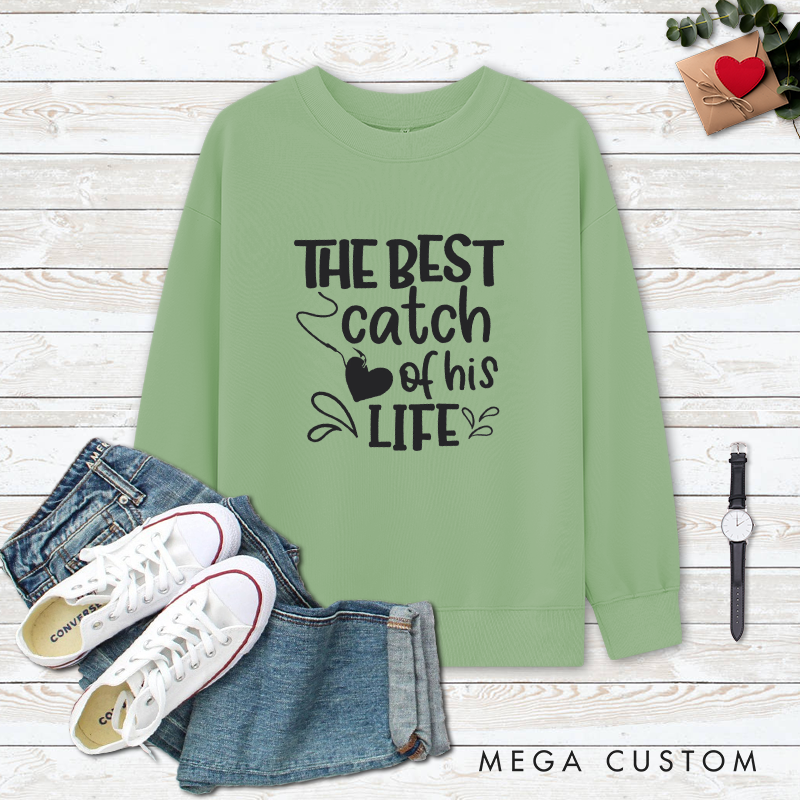 Personalized Couples Fishing Sweatshirts Fishing Lover Couples Gift Husband Wife Matching Sweatshirts Matching Gift for Fishing Lovers Cozy and Stylish Outfit