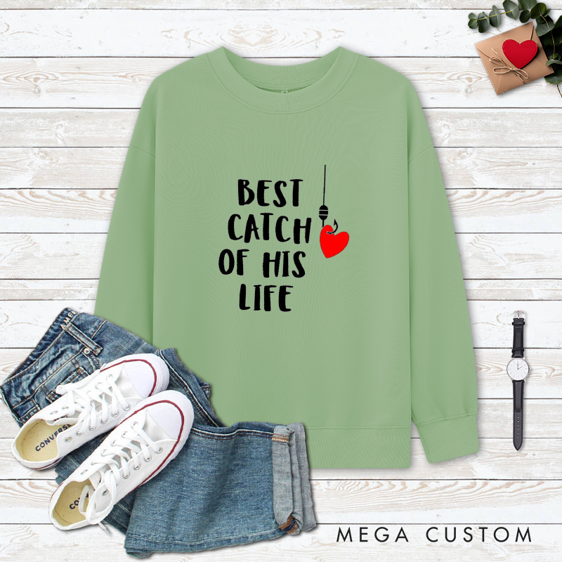 Personalized Couples Fishing Sweatshirts Fishing Couple Sweatshirts Couple Fishing Gifts Matching Gift for Fishing Lovers Husband and Wife