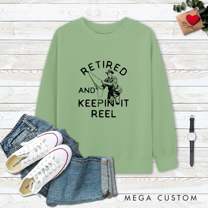 Personalized Retired Fishing Sweatshirt Fishing Sweatshirt Custom Photo Fishing Sweatshirt Funny and Comfortable Gift for Anglers Perfect for Retirees Who Love Fishing