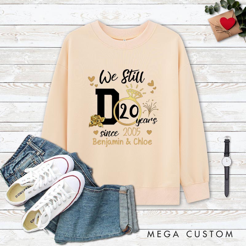 Personalized Couple 20th Anniversary Sweatshirt We Still Do 20 Years Anniversary Outfit for Couple Wife Husband Gift Top for Her Him