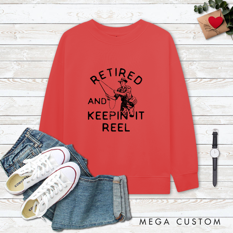 Personalized Retired Fishing Sweatshirt Fishing Sweatshirt Custom Photo Fishing Sweatshirt Funny and Comfortable Gift for Anglers Perfect for Retirees Who Love Fishing