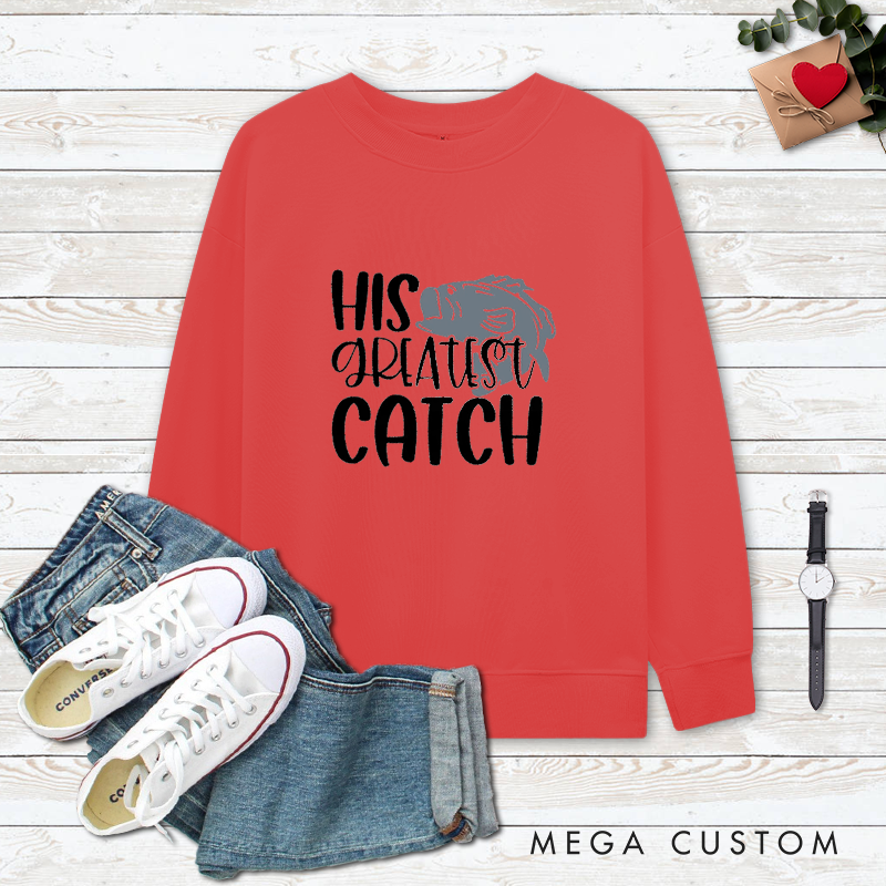 Personalized Funny Fishing Sweatshirt Couples Fishing Sweatshirts Fishing Matching Sweatshirts Matching Outfit for Fishing Lovers Perfect Gift for Couples Husband