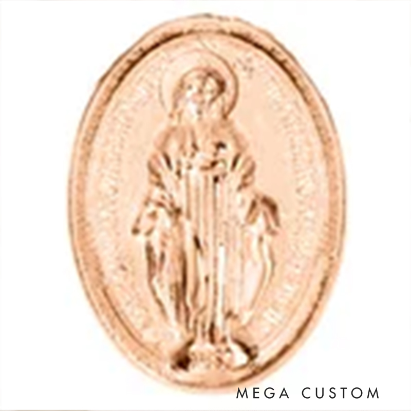 Personalized Virgin Mary Bow Cross Brooch Pin with Initial Christian Baptism Gift for Women Christians Gift Catholic Gift