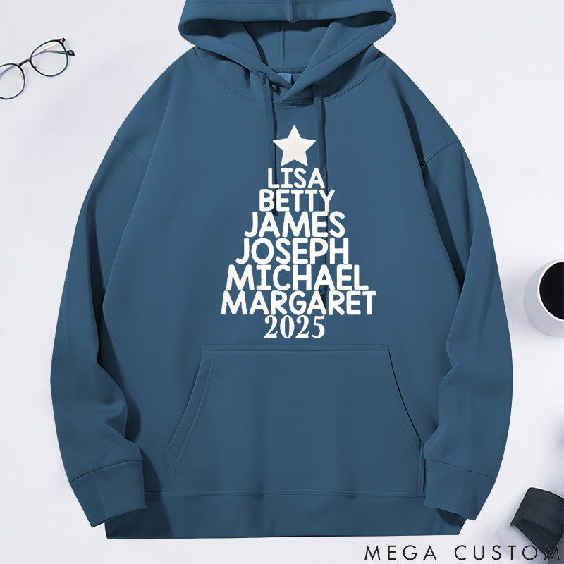 Personalized Family Reunion Theme Our Family's Christmas Tree Classic Hoodie